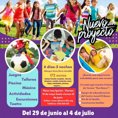 Cartel Colonia de Verano Don Bosco 2026